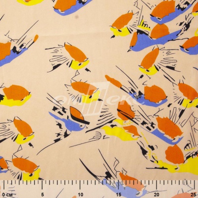Плательная ткань "Софи" 14.1, 75 гр/м2, шир.150 см, принт птицы - купить в Ессентуках. Цена 241.49 руб.