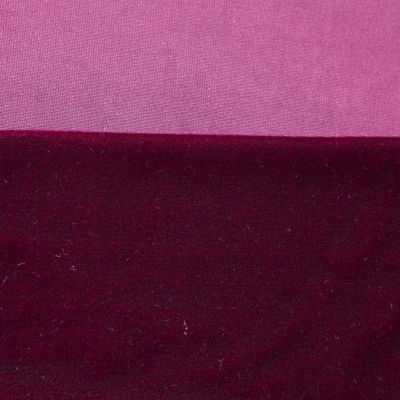 Бархат стрейч №2, 240 гр/м2, шир.160 см, (2,6 м/кг), цвет бордо - купить в Ессентуках. Цена 740.88 руб.