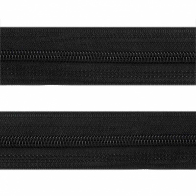 Рулонная молния с покрытием PVC спираль тип 3 (упак.270м) -черная с полосой СВО - купить в Ессентуках. Цена: 12.74 руб.