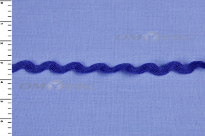 Тесьма плетеная "Вьюнчик"/синий - купить в Ессентуках. Цена: 40.72 руб.