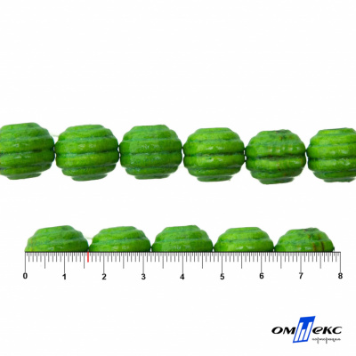0309-Бусины деревянные "ОмТекс", 16 мм, упак.50+/-3шт, цв.019-зеленый - купить в Ессентуках. Цена: 62.22 руб.
