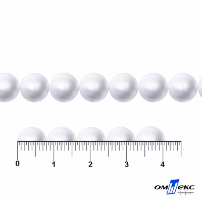 0404-5146А-Полубусины пластиковые круглые "ОмТекс", 8 мм, (уп.50гр=365+/-3шт), цв.064-белый - купить в Ессентуках. Цена: 63.46 руб.