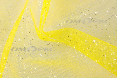 Сетка Глиттер, 40 гр/м2, шир.160см, цвет жёлтый - купить в Ессентуках. Цена 163.01 руб.