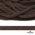 Шнур плетеный d-6 мм, 70% хлопок 30% полиэстер, уп.90+/-1 м, цв.1073-т.коричневый - купить в Ессентуках. Цена: 594 руб.