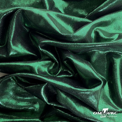 Трикотажное полотно голограмма, шир.140 см, #602 -чёрный/зелёный - купить в Ессентуках. Цена 385.88 руб.