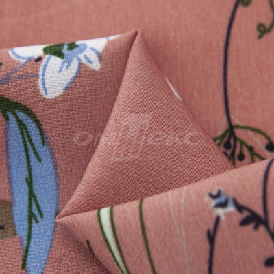 Плательная ткань "Фламенко" 2.1, 80 гр/м2, шир.150 см, принт растительный - купить в Ессентуках. Цена 311.05 руб.