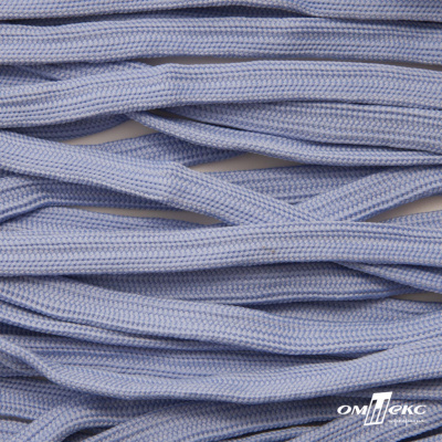 Шнур плетеный (плоский) d-12 мм, (уп.90+/-1м), 100% полиэстер, цв.259 - голубой - купить в Ессентуках. Цена: 8.62 руб.