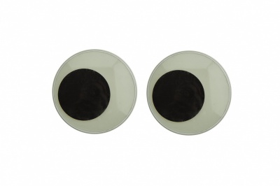 Глазки для игрушек, круглые, с бегающими зрачками, 40 мм/упак.20+/-2 шт, цв. -черно-белые - купить в Ессентуках. Цена: 158.73 руб.