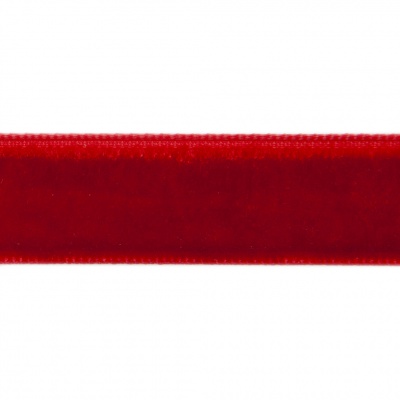 Лента бархатная нейлон, шир.12 мм, (упак. 45,7м), цв.45-красный - купить в Ессентуках. Цена: 396 руб.