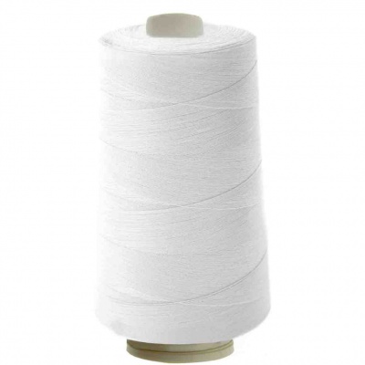 Швейные нитки (армированные) 28S/2, нам. 2 500 м, цвет белый - купить в Ессентуках. Цена: 148.95 руб.