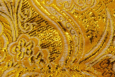 Ткань костюмная жаккард №12, 140 гр/м2, шир.150см, цвет жёлтый - купить в Ессентуках. Цена 383.29 руб.
