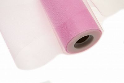 Фатин блестящий в шпульках 16-14, 12 гр/м2, шир. 15 см (в нам. 25+/-1 м), цвет розовый - купить в Ессентуках. Цена: 108.61 руб.