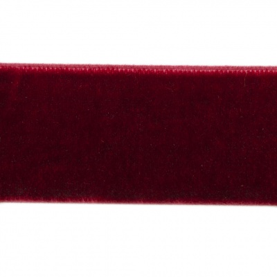 Лента бархатная нейлон, шир.25 мм, (упак. 45,7м), цв.240-бордо - купить в Ессентуках. Цена: 809.01 руб.