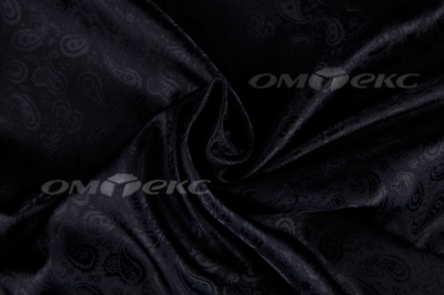 Ткань подкладочная жаккард Р14098, чёрный, 85 г/м2, шир. 150 см, 230T - купить в Ессентуках. Цена 166.45 руб.