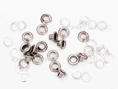 Люверсы металлические, блочка/кольцо, №3 (5 мм) упак.1000 шт- цв.никель - купить в Ессентуках. Цена: 215.60 руб.