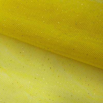 Сетка Глиттер, 24 г/м2, шир.145 см., желтый - купить в Ессентуках. Цена 118.43 руб.