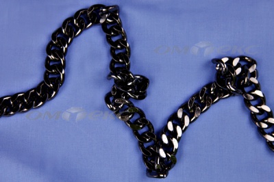 Цепь металл декоративная №9 (13,5*16,5) черная (10+/-1 м)  - купить в Ессентуках. Цена: 808.92 руб.