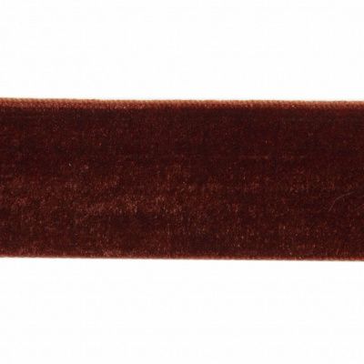 Лента бархатная нейлон, шир.25 мм, (упак. 45,7м), цв.120-шоколад - купить в Ессентуках. Цена: 981.09 руб.