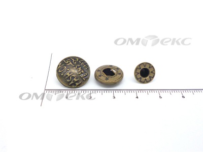Кнопки металл 15 мм альфа антик с рис.№3  - купить в Ессентуках. Цена: 2.90 руб.