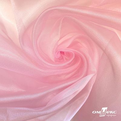 Ткань органза, 100% полиэстр, 28г/м2, шир. 150 см, цв. #47 розовая пудра - купить в Ессентуках. Цена 86.24 руб.