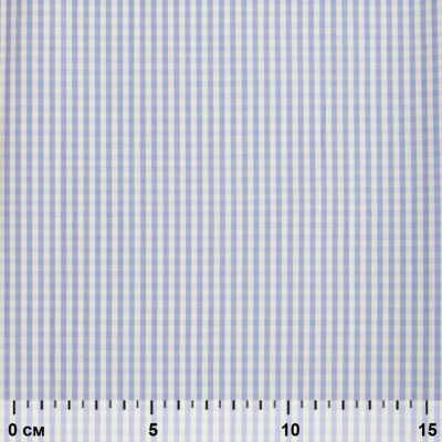 Ткань сорочечная Клетка Виши, 115 г/м2, 58% пэ,42% хл, шир.150 см, цв.2-голубой, (арт.111) - купить в Ессентуках. Цена 306.69 руб.