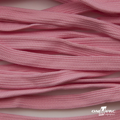 Шнур плетеный (плоский) d-12 мм, (уп.90+/-1м), 100% полиэстер, цв.256 - розовый - купить в Ессентуках. Цена: 8.62 руб.