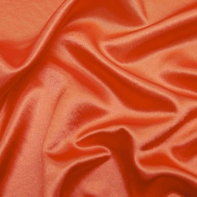Поли креп-сатин 18-1445, 120 гр/м2, шир.150см, цвет оранжевый - купить в Ессентуках. Цена 155.57 руб.