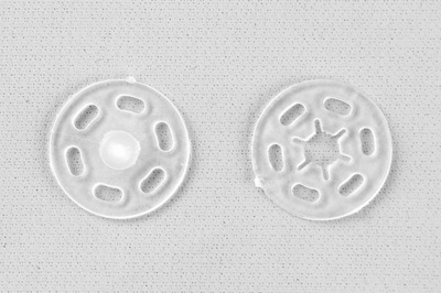 Кнопки пришивные пластиковые 15 мм, блистер 24шт, цв.-прозрачные - купить в Ессентуках. Цена: 68.79 руб.