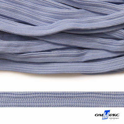 Шнур плетеный (плоский) d-12 мм, (уп.90+/-1м), 100% полиэстер, цв.259 - голубой - купить в Ессентуках. Цена: 8.62 руб.