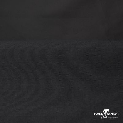 Курточная ткань "Милан", 100% Полиэстер, PU, 110гр/м2, шир.155см, цв. чёрный - купить в Ессентуках. Цена 340.23 руб.