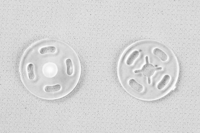 Кнопки пришивные пластиковые 13 мм, блистер 24шт, цв.-прозрачные - купить в Ессентуках. Цена: 62.27 руб.