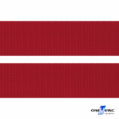 Красный- цв.171-Текстильная лента-стропа 550 гр/м2 ,100% пэ шир.40 мм (боб.50+/-1 м) - купить в Ессентуках. Цена: 637.68 руб.