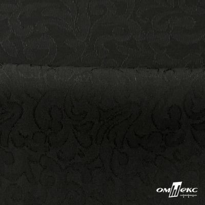 Ткань жаккард королевский, 100% полиэстр 180 г/м 2, шир.150 см, цв-черный - купить в Ессентуках. Цена 296.39 руб.