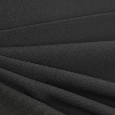 Костюмная ткань "Элис", 200 гр/м2, шир.150см, цвет чёрный - купить в Ессентуках. Цена 306.20 руб.