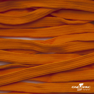 Шнур плетеный (плоский) d-12 мм, (уп.90+/-1м), 100% полиэстер, цв.267 - оранжевый - купить в Ессентуках. Цена: 8.62 руб.