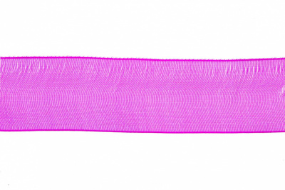Лента органза 1015, шир. 10 мм/уп. 22,8+/-0,5 м, цвет ярк.розовый - купить в Ессентуках. Цена: 38.39 руб.