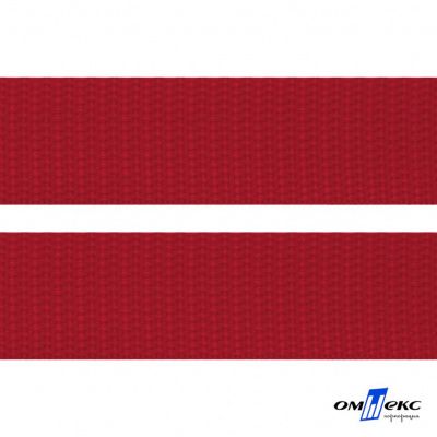 Красный - цв.171- Текстильная лента-стропа 550 гр/м2 ,100% пэ шир.50 мм (боб.50+/-1 м) - купить в Ессентуках. Цена: 797.67 руб.