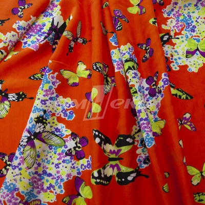 Плательная ткань "Софи" 7.1, 75 гр/м2, шир.150 см, принт бабочки - купить в Ессентуках. Цена 241.49 руб.