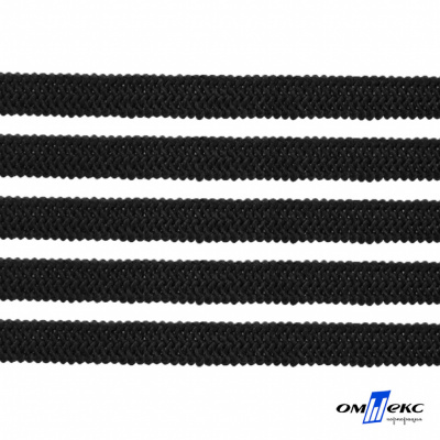 Лента эластичная вязанная (резинка) 4 мм (200+/-1 м) 400 гр/м2 черная бобина "ОМТЕКС" - купить в Ессентуках. Цена: 1.78 руб.