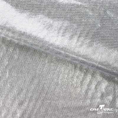 Трикотажное полотно голограмма, шир.140 см, #602 -белый/серебро - купить в Ессентуках. Цена 385.88 руб.