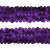 Тесьма с пайетками 12, шир. 30 мм/уп. 25+/-1 м, цвет фиолет - купить в Ессентуках. Цена: 1 098.48 руб.