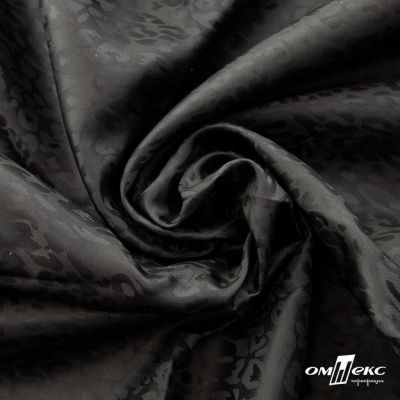 Ткань подкладочная Жаккард YP1416707, 90(+/-5) г/м2, шир.145 см, черный - купить в Ессентуках. Цена 241.46 руб.
