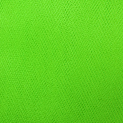 Фатин матовый 16-142, 12 гр/м2, шир.300см, цвет неон.зелёный - купить в Ессентуках. Цена 101.95 руб.
