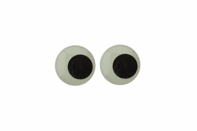 Глазки для игрушек, круглые, с бегающими зрачками, 8 мм/упак.100+/-2 шт, цв. -черно-белые - купить в Ессентуках. Цена: 28.86 руб.