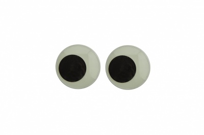 Глазки для игрушек, круглые, с ресничками, 10 мм/упак.50+/-2 шт, цв. -черно-белые - купить в Ессентуках. Цена: 21.24 руб.