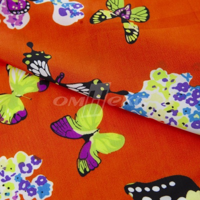 Плательная ткань "Софи" 7.1, 75 гр/м2, шир.150 см, принт бабочки - купить в Ессентуках. Цена 241.49 руб.